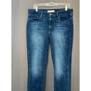 Levi Strauss Signature Women’s Jeans Size 14 Mid-Rise Skinny Blue Denim